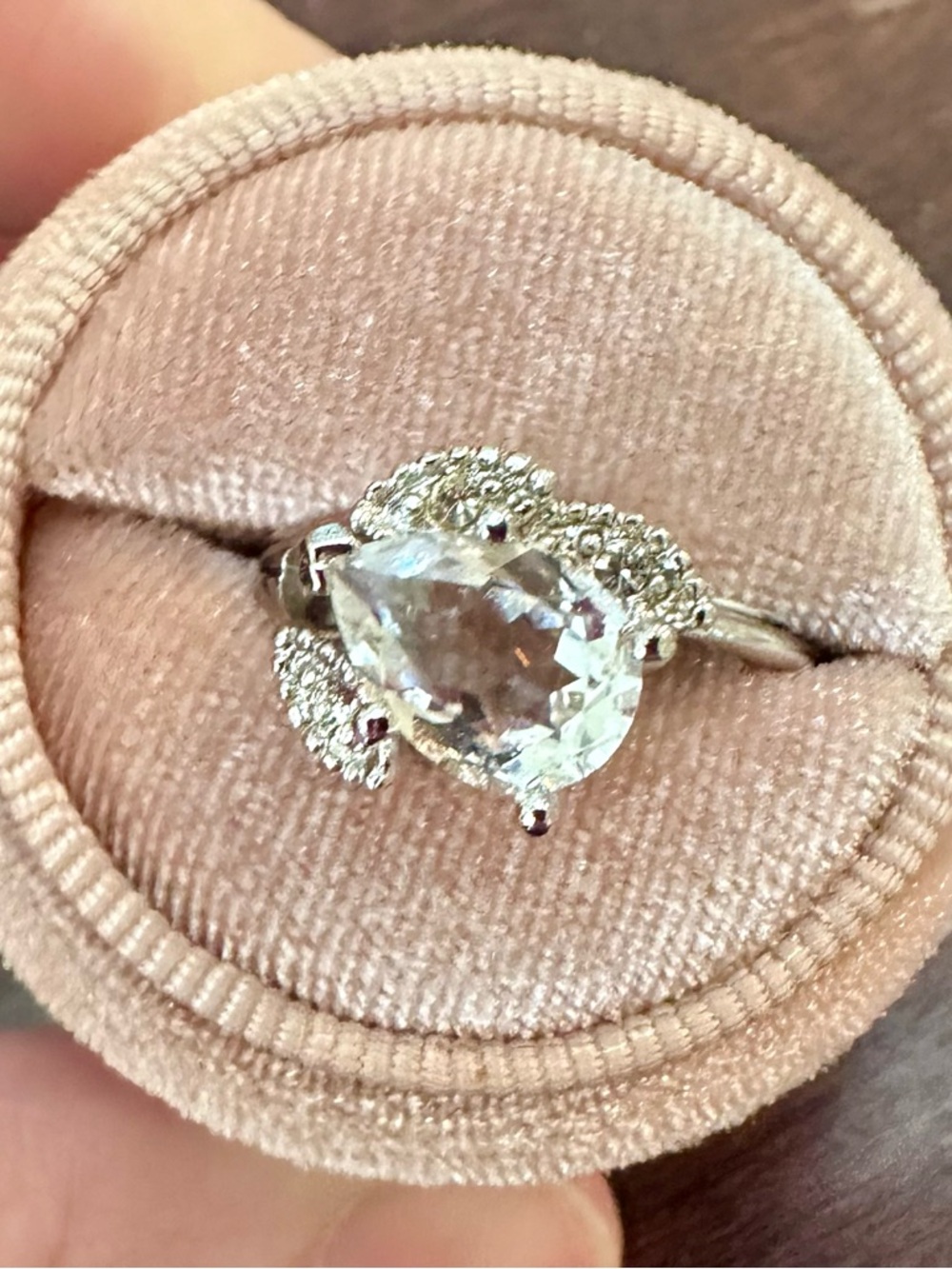 Providence Vintage Jewelry Pear-Cut Crystal Statement Ring – Size 8 | NWT |